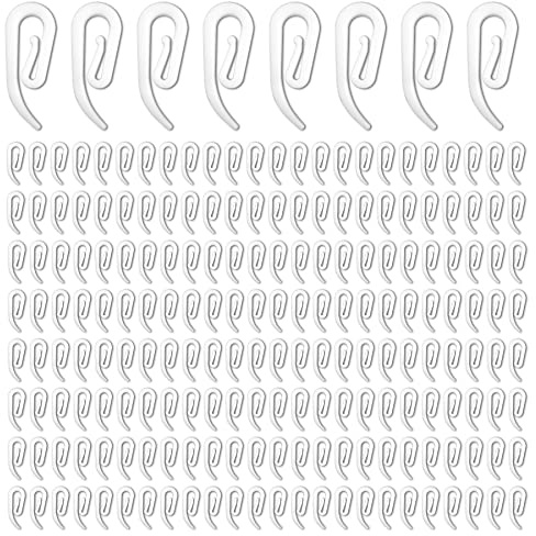 200 Pezzi Ganci per Tende, Gancio Tenda Rinforzato in Plastica a Forma di G, Gancetti Tende Rinforzato per Tenda di Finestra,Tenda per Doccia,Tenda della Porta (Bianca,28 X12 mm)