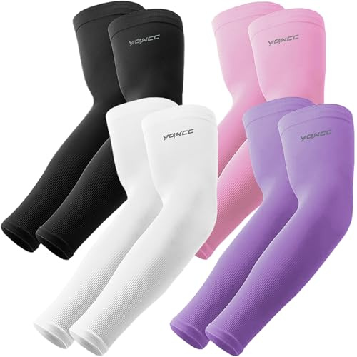 YQXCC Arm Sleeves Cooling UV Sun Protection Sport Compression for Men Women
