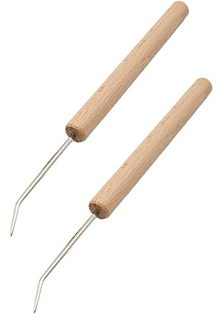 LOVIVER 2 uds Ganchos de Ganchos de Aguja Gancho de Telar de Madera Bufandas Juguetes Hechos a Mano Manualidades de Tejer alfombras Sombreros Gancho