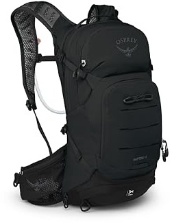 Osprey Raptor 14L Herren Mountainbike-Rucksack mit Hydraulik-Reservoir, Schwarz, Einheitsgröße, Mountainbike-Rucksack mit Hydraulik-Reservoir