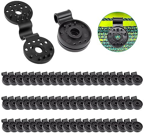 Clips Tela de Sombra, 60 Piezas Clips de Plástico para Tela Protectora, Clip de Fijación para Redes para Jardín al Aire Libre, Redes de Sombra, Invernaderos Agrícolas, Negro