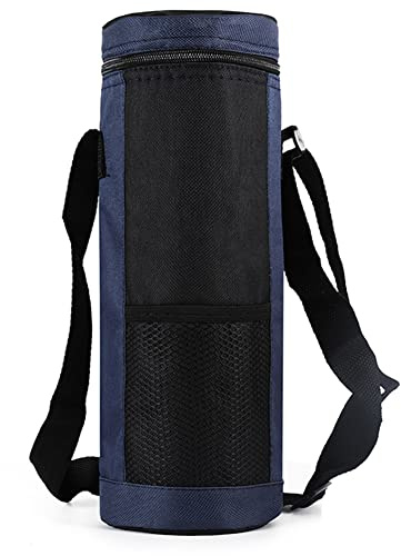 Quystetes Sac isotherme universel pour bouteille d'eau - Grande capacité - Pour camping, randonnée - Bleu foncé