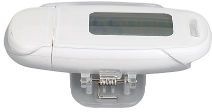 Schrittzähler Mini -Schrittzähler Großer LCD -Bildschirm USB Wieder Aufladbar Genaue Tragbare Leichte Schrittzähler mit Lanyard für Frauen Männer Kinder (Weiß)