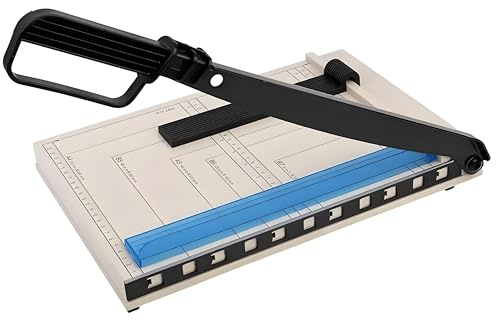 Taglierina a leva, taglierina per carta con protezione di sicurezza, taglio preciso di carta, 12 fogli, capacità taglierina manuale