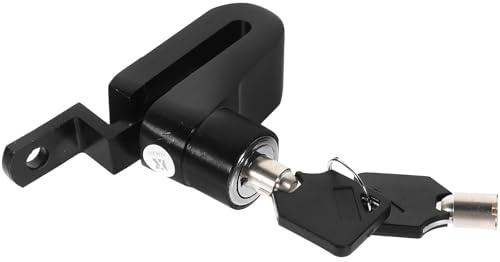 NUOBESTY Candado de Disco para Freno de Motocicleta y Bicicleta, Bloqueo Pequeño de Metal Resistente al Calor, Accesorio Antirrobo Práctico y Ligero para Motos y Scooters, Color Negro