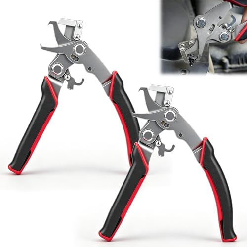 Lot de 2 pinces agrafes pour voiture en acier inoxydable