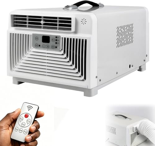 3-i-1 portabel AC - Kompakt luftkonditionering, 2700 BTU riktig kompressor, 280 W låg effekt och 45 dB tyst, lätt kylenhet för tält, husbil och utomhusäventyr