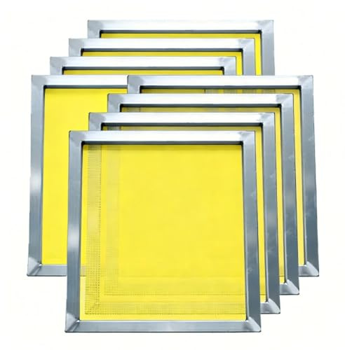 1 st Screentryck aluminiumram 43 X 31 cm 17 X 12 tum med 120T 300 gult nät(Yellow,25x35cm)