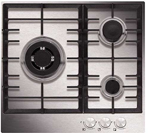 Table De Cuisson Gaz 60cm 3 Feux Inox - AT635HIX