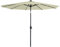 UISEBRT 300cm Sonnenschirm Alu Neigbar mit Handkurbel UV Schutz 40+ und Solar LED Warmweiß - Gartenschirm Terrassenschirm Marktschirm für Balkon, Garten, Terrasse (300cm mit LED, Beige)