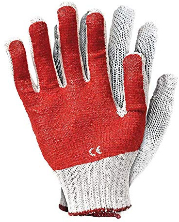Reis RRC8 Schutzhandschuhe, Weiß-Rot, 8 Größe, 10 Stück