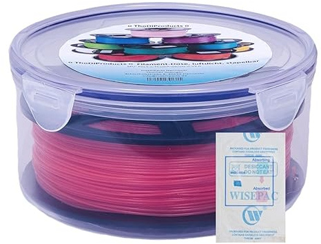 o ThoDiProducts o Filament Dose, luftdicht, stapelbar. Runde Trockenbox in Premiumqualität für die Lagerung üblicher Filamentrollen bis 1kg für 3D-Drucker. Inklusive Trockenmittel (1 Stück)