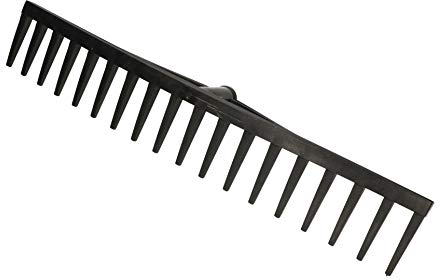 KOTARBAU® Râteau Robuste 610 mm 18 Dents Râteau à Feuilles rateau Jardin ramasse Feuilles mortes rateau a Feuille en Plastique Orange Balai Gazon rateau Feuilles Cailloux râteaux