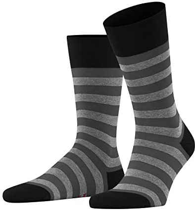 FALKE Herren Socken Sensitive Mapped Line M So Baumwolle mit Komfortbund 1 Paar, Schwarz Black 3000-O, 39-42