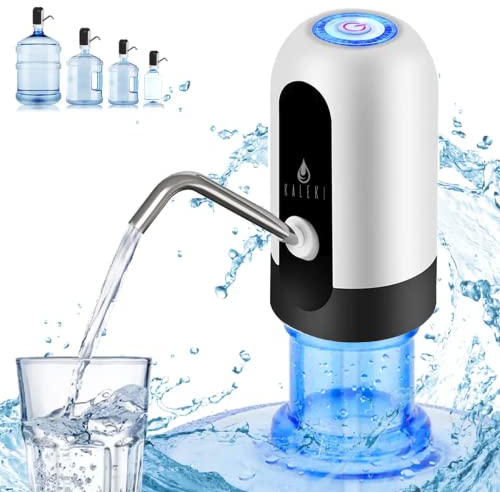 Dispensador de Agua para Garrafas – Dosificador de Agua para garrafas – Bomba de Agua con carga USB extraíble – Grifo Garrafa Agua - Kaleki. (Blanco)