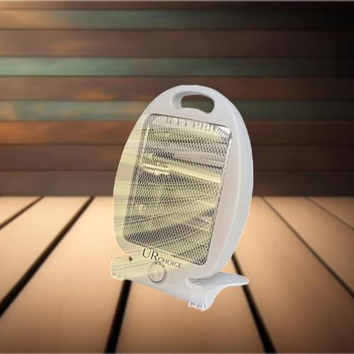 UR CHOICE Halogen Heater 2 Bar, Portable Electric Heater 400W/800W, Silent Low Energy Indoor Heater with Carry Handle, Overheat & Tip Over Protection, Ideal for Home & Office