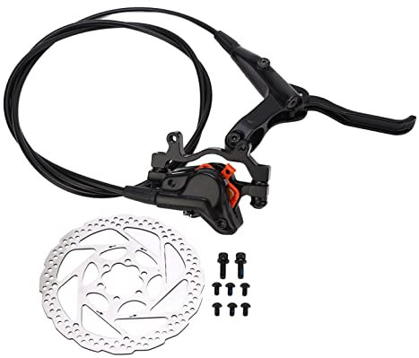 BuyWeek Fahrrad Hydraulische Scheibenbremse Set, Mountainbike Rechts Hinten 2 Kolben Hydraulische Scheibenbremse Set Aluminiumlegierung MTB Hydraulisches Scheibenbremsen Set