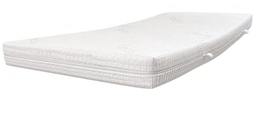 Dibapur® Fortis Plus - Colchón de espuma fría H4 FEST a partir de aprox. 85 kg de núcleo, aprox. 16,5 cm, funda de tela doble, altura total: 17,5 cm aprox. (160 cm, 200 cm)