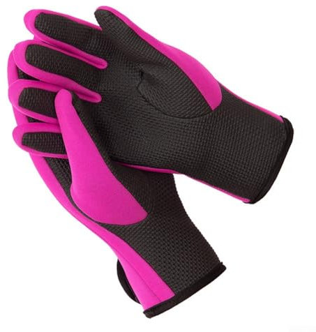 Zoegneer Schnorchel-/Schwimmhandschuhe, rutschfest, warm, zum Tauchen, Angeln, Radfahren, Surfen, Skifahren, 2 mm (L Pink)