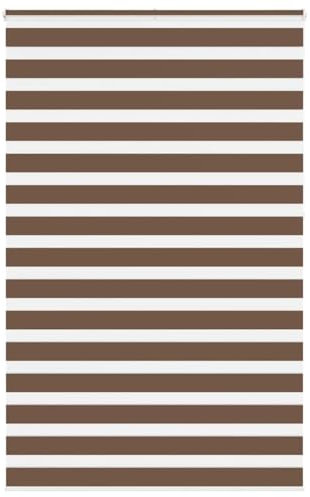vidaXL Zebrarollo Braun 150x230 cm Stoffbreite 145,9 cm Polyester, Zebra-Rollo, Doppelrollo, Zebra-Jalousie für Fenster, Doppelrollo, Zebra-Rollo