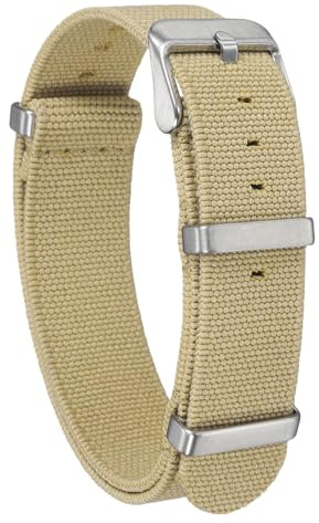 sourcing map Elastic Nylon Watch Band One-Piece French Watch Strap Waterproof Replacement Wristwatch Strap for Men Women