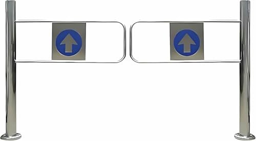 Puerta de seguridad industrial para supermercados, barrera de metal oscilante de 90°, portal de entrada unidireccional para pasillos de supermercado y control de acceso fiable