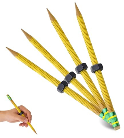 PHYNDR 4 Pezzi Matita Filettata con Bullone,Utilizzate Per Alleviare L'Ansia, Per Adulti E Bambini, Strumento Di Scrittura Portatile