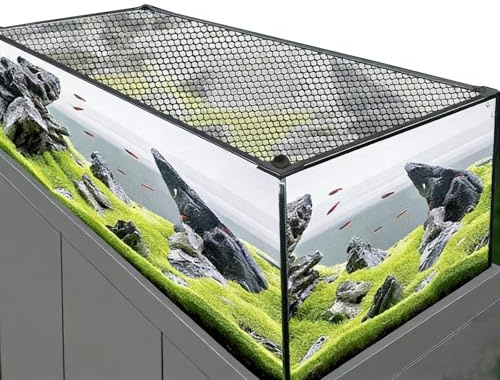 Générique Couvercle Anti-Saut Magnétique DIY pour Aquarium,Filet Personnalisable pour Terrarium,Couverture Transparente Et Aérée Découpe sur Mesure(120x40CM/47.24x15.75in)