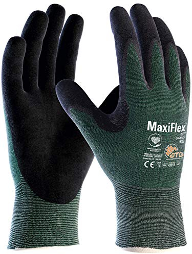 (12 Paar) ATG Handschuhe 34-8743 Schnittschutzhandschuhe MaxiFlex Cut 12 x grün/schwarz 11