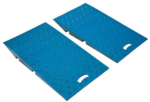 The Workplace Depot Wheelchair Ramp for Cable Protector, Portable Blue | Wheelchair Ramp for Cable Protector - Portable Blue Rubber Mobility Ramp.