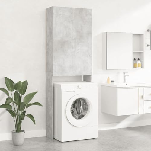 CIADAZ Mobile per Lavatrice Grigio Cemento 64x25,5x190cm,Accessori elettrodomestici,Accessori lavatrici e asciugatrici,Accessori per lavatrici e asciugatrici-808417