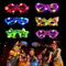 EKKONG LED Brille für Party 6 Stück Leuchtbrille Leuchtende Brillen Herzförmige Schmetterlings Sterne Form LED Partybrille für Geburtstag Karneval Halloween Party Spielzeug Geschenk