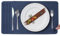 Simurq Platzsets Abwaschbar in Lederoptik - Beidseitig Nutzbare und rutschfeste Tischsets Platzdeckchen tischuntersetzer - Tischdeko für Esszimmer, Küche, Restaurant und Hotel (Blau, 4er Set)