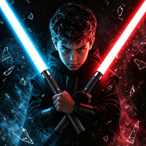 Lightsaber for Kids, Light Saber Upgraded RGB 15 Colors, USB Rechargeable Lightsaber with Metal Handle, with Sounds Mode Laser Sword Toy for Kids and Adults Cosplay Party Gifts(74CM 2PC)