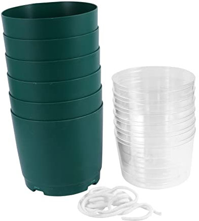 ibasenice 6pezzi Vasi Autoirriganti in Contenitori Per Piante d Irrigazione Automatica Fioriere Per Ed Esterni Adatti Piccole Piante e Cacti