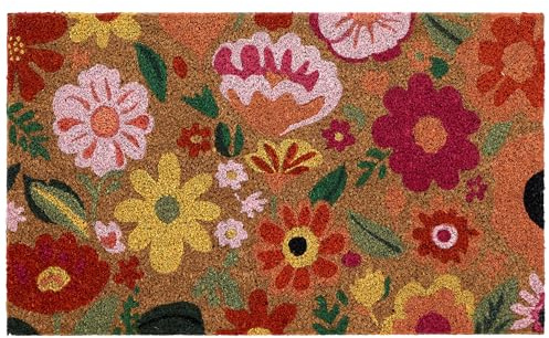 My Mat Bright Blooms Coir Doormat, 45x75cm