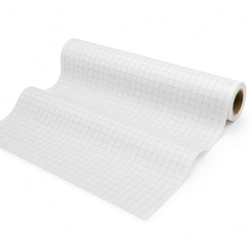 NÄHMIT - Papier à patron (80 cm x 15 m) pour retirer facilement les patrons de couture ! Papier transparent polyvalent pour la couture, les croquis, le bricolage, etc. Blanc et à carreaux (carreaux
