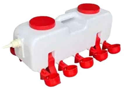 Zambuph Bebedero para Pollos solución para el Cuidado de Gansos, codornices y Aves de Corral, Que Mejora la eficacia la cría, automático, S