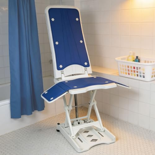 QuinteZhenTially Sollevatore Portatile Pavimento Vasca Bagnosedia Sollevabile Anziani Assistenza alla Mobilità,Facile Pulire,capacità Carico145 kg,per Anziani & Persone,Supporta Operatori Sanitari A