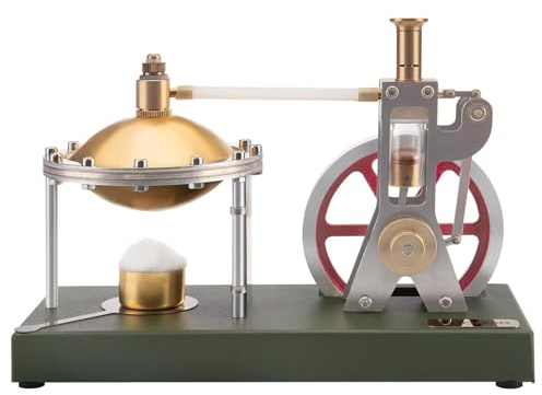Générique Kit de modèle de Machine à Vapeur rétro DIY, modèle de Machine à Vapeur Verticale avec chaudière sphérique et Support en métal, Kits de modèles de Machines pour Adultes