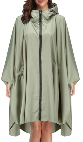 Générique Poncho de Pluie imperméable - Portable - Léger - avec Capuche - pour vélo, vélo - Réutilisable - Unisexe - pour randonnée, Camping, Plein air, Taille Unique
