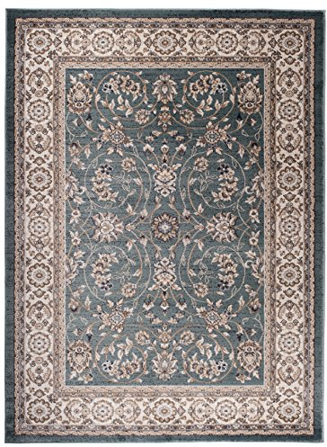 Carpeto Orientteppich Teppich Türkis 140 x 200 cm Ornamente Klassisch Muster - Wohnzimmer Schlafzimmer Esszimmer