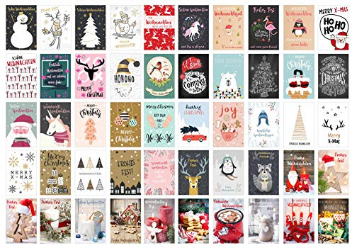 Éditions Seidel Lot de cartes postales de Noël, Set 1, 50 Karten