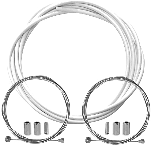 cyclingcolors Fahrrad WEIß BREMSZUGHÜLLE 5MM BOWDENZUG BREMSZUG VORNE HINTEN Stahl HÜLLEN Teflon MTB RENNRAD