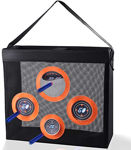 Hely Cancy Portable Shooting Practice Target Toy Storage Mesh Bag Compatible with Nerf Darts for Kids 6+
