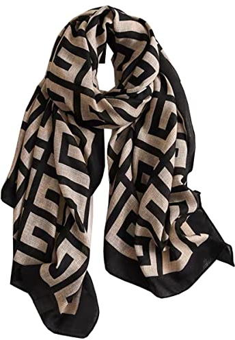 Ecroon Damen Schal Winterschal mit stylischem Tartan Plaid Muster - warm und weich - Deckenschal
