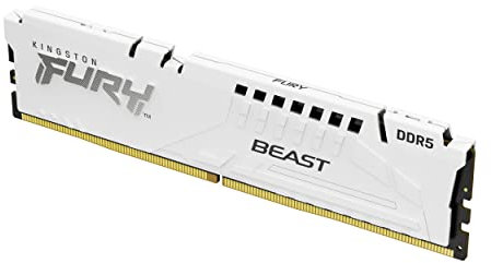 Kingston FURY Beast White DDR5 64GB (4x16GB) 5600MT/s CL40 DIMM Desktop Gaming Memory Kit of 4 Intel XMP - KF556C40BWK4-64