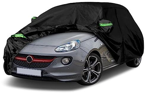 JUDANNA Wasserdicht Autoabdeckung Ersatz für 2012-2019 Opel Adam Hatchback, Vollgarage Autoplane Auto Abdeckplane Outdoor Abdeckung Auto Garage Regen Sonne Staub Schnee Schutz