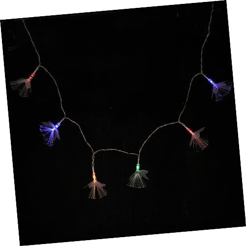 Garneck Fiber Optic String Lamps 3m 20 Led Colorful Festival String Lights Battery Powered Decorative Bedroom Floral Lighting with Steady and Flash Modes