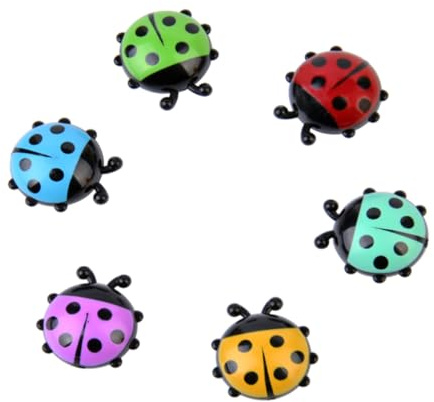Magneti Frigorifero Coccinella in Plastica 6 Pezzi